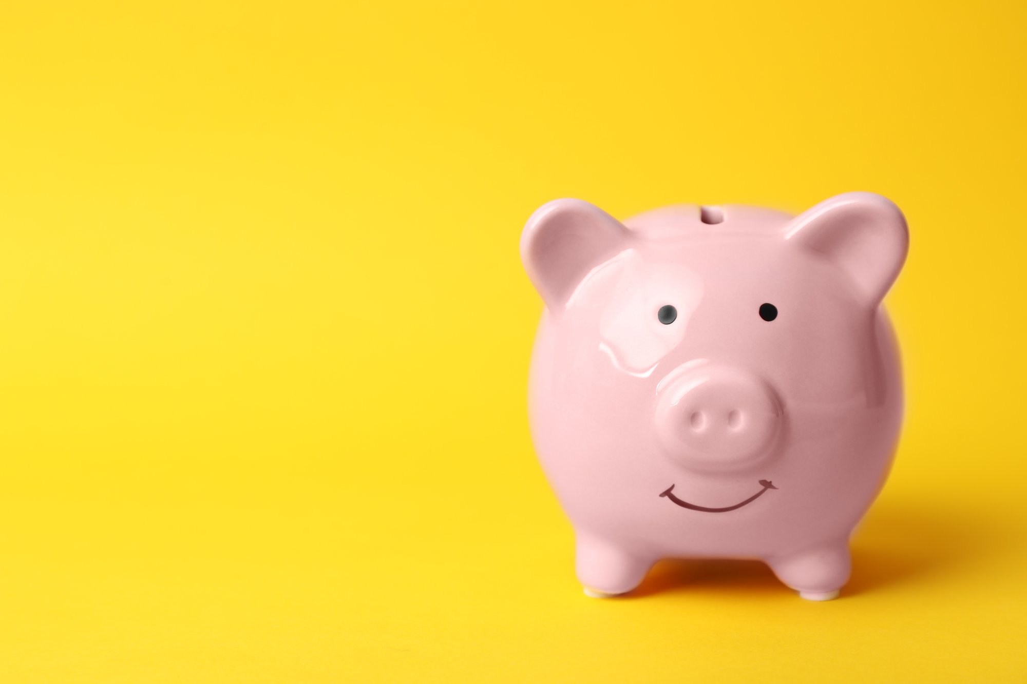 yellow piggy bank